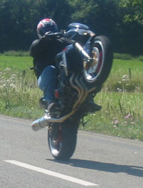 Kawasaki Z1000 birn-outs