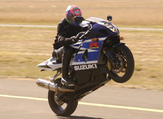 Suzuki GSXR 1000 birn-outs